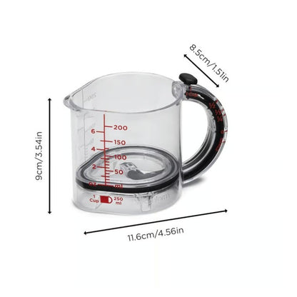 4-in-1 Adjustable Measuring Cup with Scraper Base