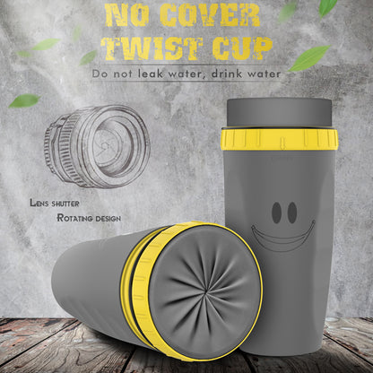 Portable Double-Insulated Tumbler with Straw – Travel Sippy Cup