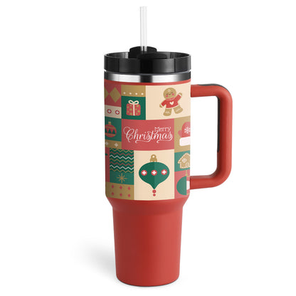 40oz Insulated Tumbler – Lid, Handle, Straw, Perfect Gift