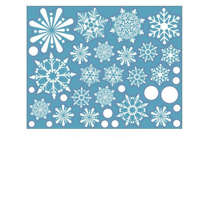 Static glass window Christmas and New Year glass stickers