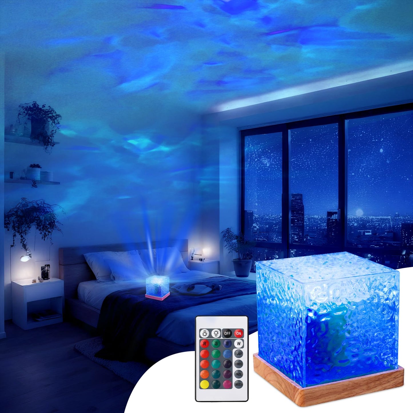 LED Aurora Projector Lamp – Night Light & Room Decor