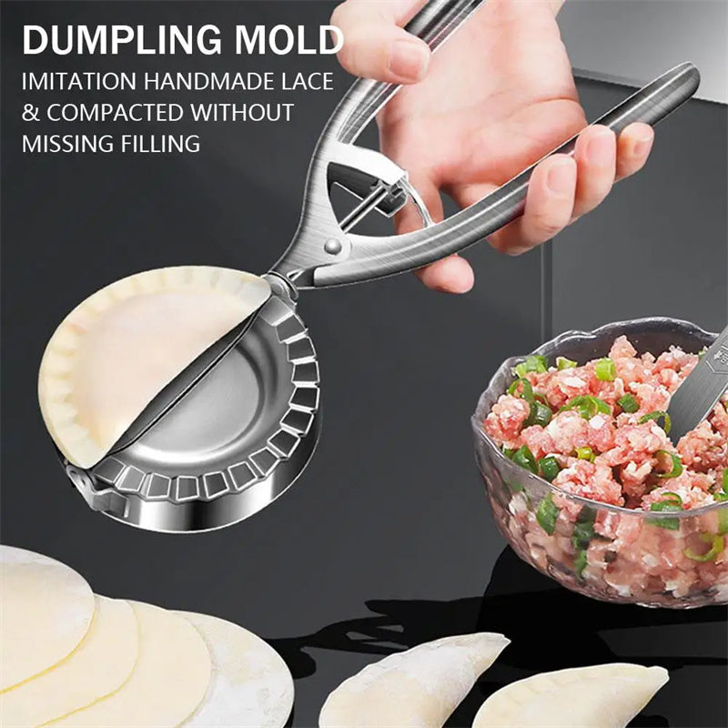 Stainless Steel Dumpling Mold & Press (Manual Kitchen Tool)