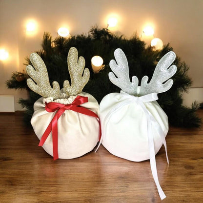 5 Pcs Christmas Antler Gift Bags