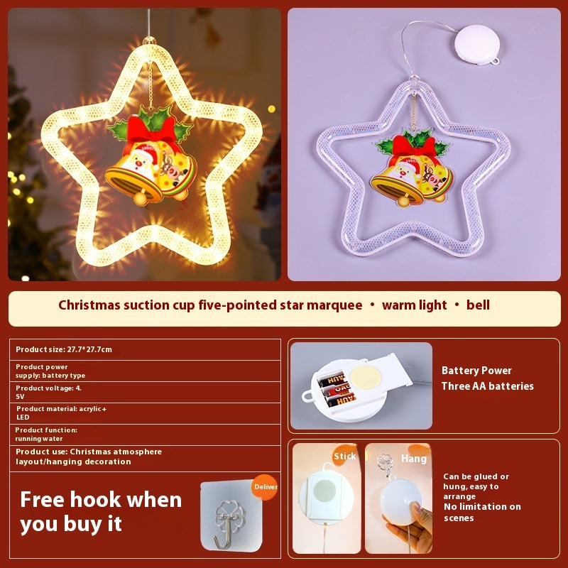 Christmas Pendant Light – LED Star Hanging Decor