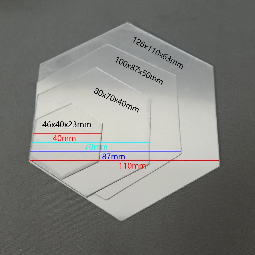 6/12pcs 3D Hexagon Mirror Wall Stickers Self-Adhesive DIY Decor