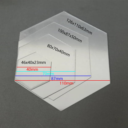 6/12pcs 3D Hexagon Mirror Wall Stickers Self-Adhesive DIY Decor