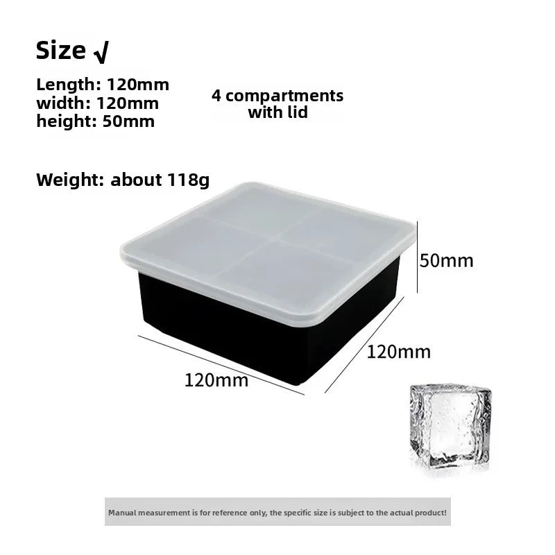 (4/6/8/15 Grids, Silicone Spherical Ice Cube Molds Reusable)