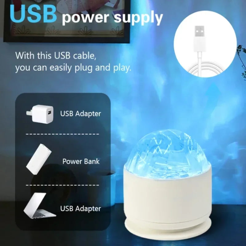 LED Aurora Projector Lamp – Night Light & Room Decor