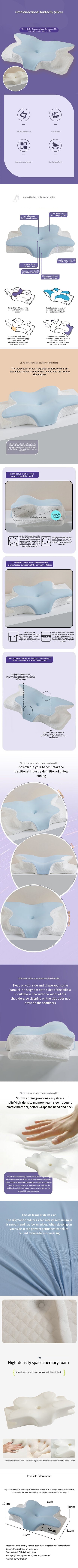 Summer Cooling Memory Foam Pillow – Cervical Neck Support