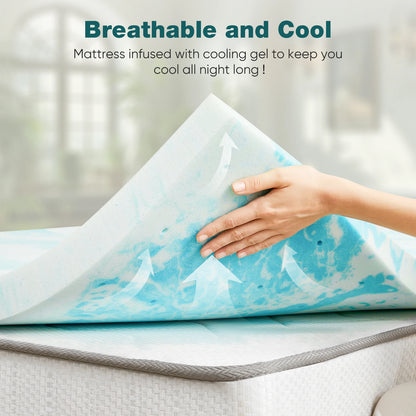 Cooling Gel Memory Foam Mattress Topper