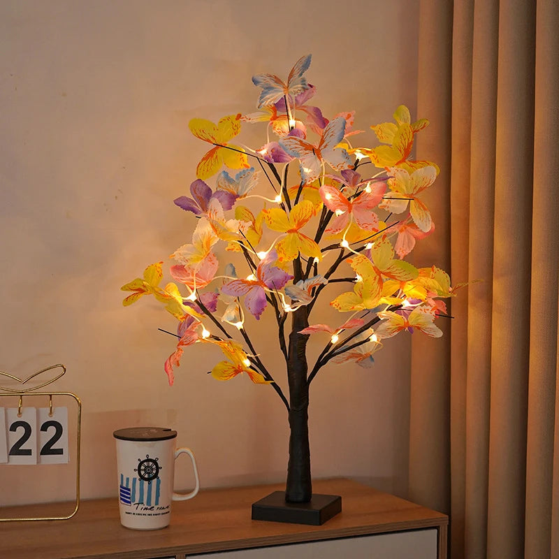 LED Butterfly Bonsai Tree Night Light (DIY Decorative Lamp)