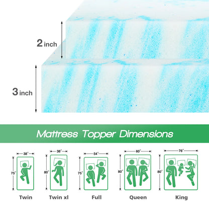 Cooling Gel Memory Foam Mattress Topper
