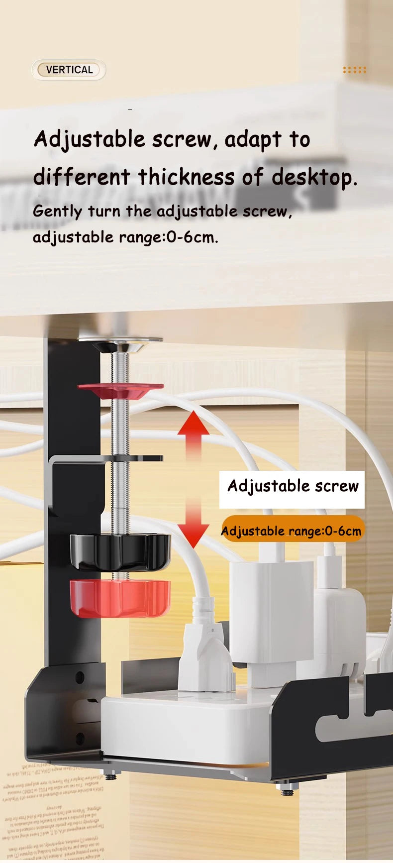 Under Desk Cable Management Tray Metal Wire Organizer