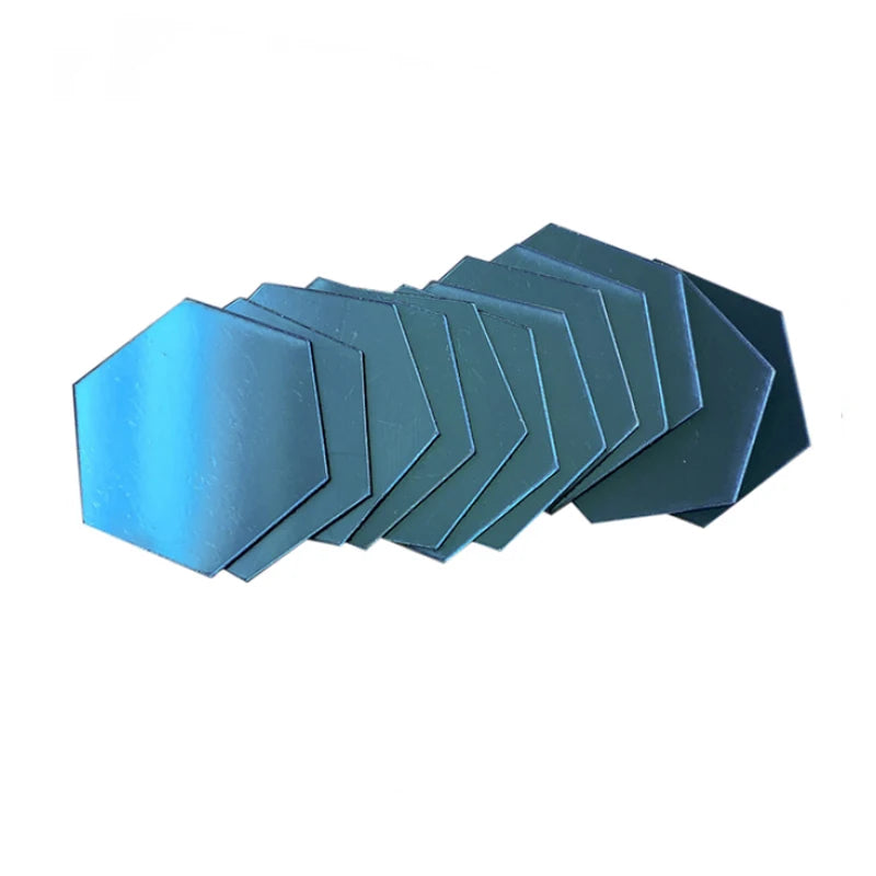 6/12pcs 3D Hexagon Mirror Wall Stickers Self-Adhesive DIY Decor