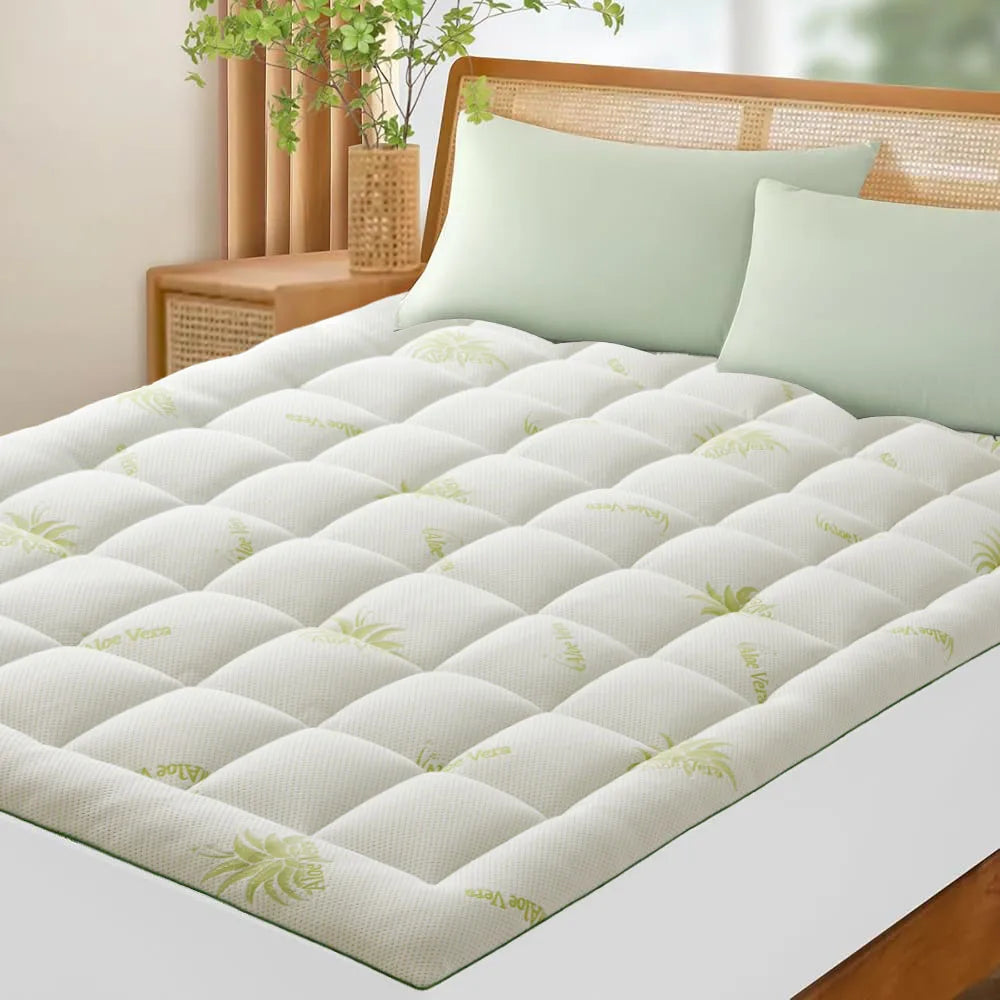 Ultra Soft Aloe Pillow Top Mattress Topper