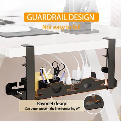 Under Desk Cable Management Tray Metal Wire Organizer