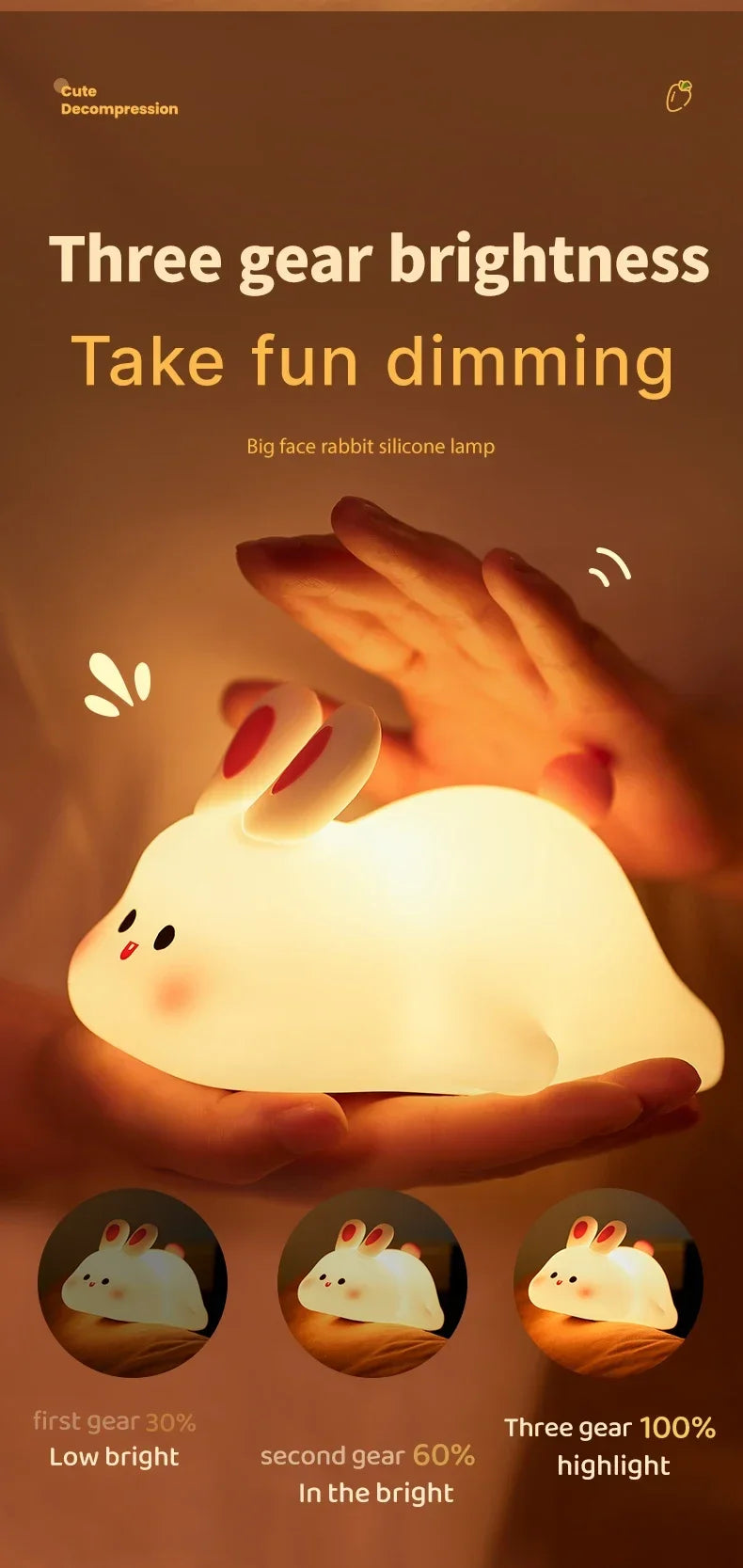 Cute Animal LED Night Light – Kids Bedroom Lamp