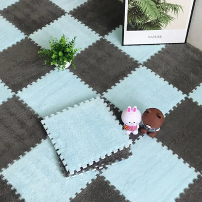30*30CM Soft Plush Kids Play Mat Interlocking Floor Rug