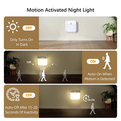 LED Motion Sensor Night Light – Wireless Rechargeable Lantern