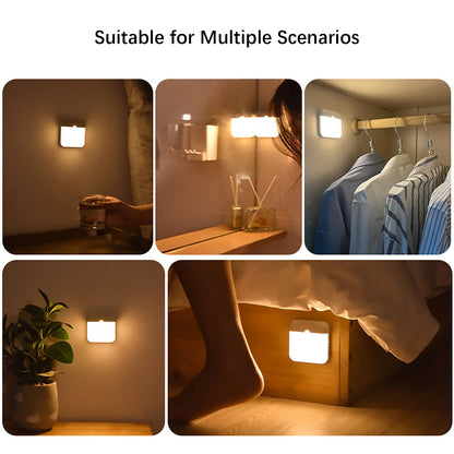 LED Motion Sensor Night Light – Wireless Rechargeable Lantern