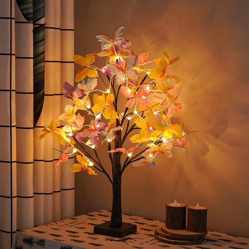 LED Butterfly Bonsai Tree Night Light (DIY Decorative Lamp)
