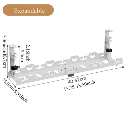 Under Desk Cable Management Tray Metal Wire Organizer