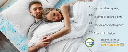 Cooling Gel Memory Foam Mattress Topper