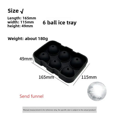(4/6/8/15 Grids, Silicone Spherical Ice Cube Molds Reusable)