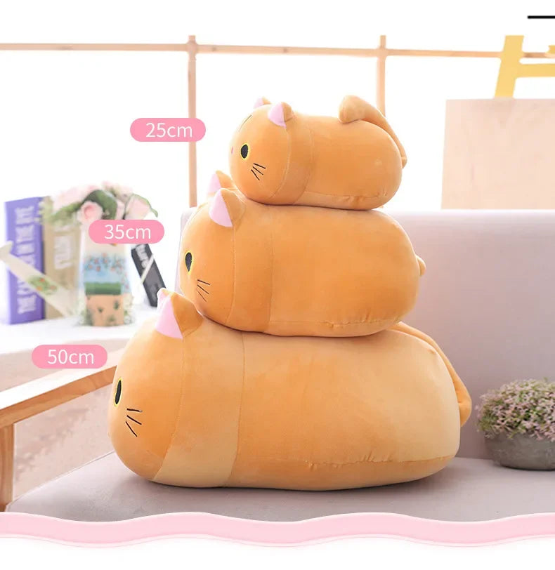 Cute Cat Plush Toy – 25–50CM Kawaii Sleeping Doll