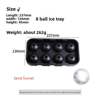 (4/6/8/15 Grids, Silicone Spherical Ice Cube Molds Reusable)