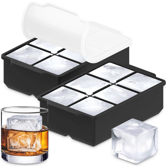 (4/6/8/15 Grids, Silicone Spherical Ice Cube Molds Reusable)