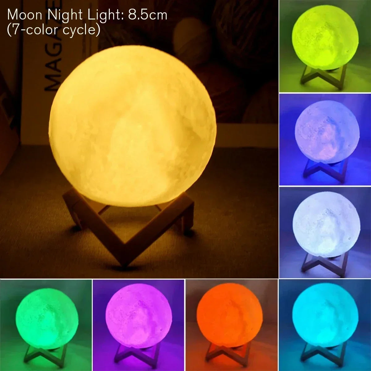 LED Moon Galaxy Night Light – Kids Bedroom Lamp