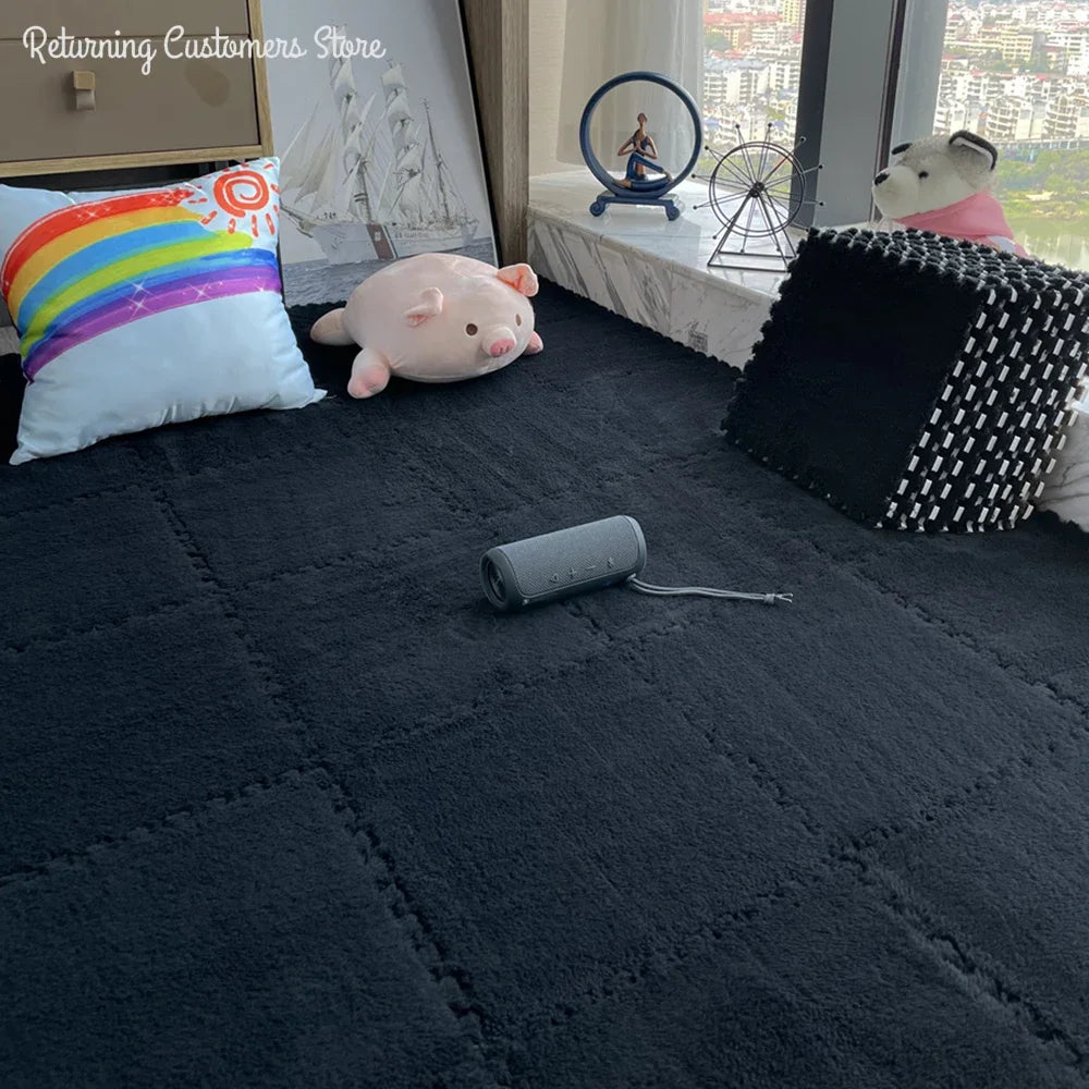 30*30CM Soft Plush Kids Play Mat Interlocking Floor Rug