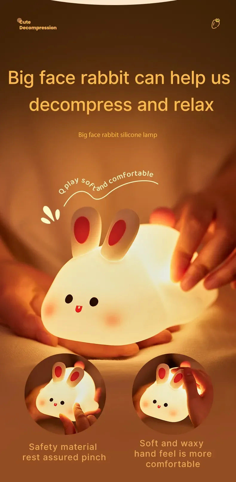 Cute Animal LED Night Light – Kids Bedroom Lamp