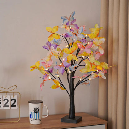 LED Butterfly Bonsai Tree Night Light (DIY Decorative Lamp)