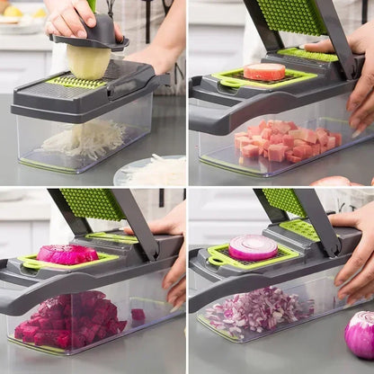 16-in-1 Vegetable & Fruit Chopper – Multi-Function Kitchen Slicer