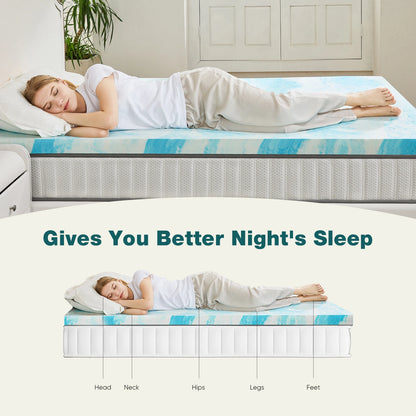 Cooling Gel Memory Foam Mattress Topper