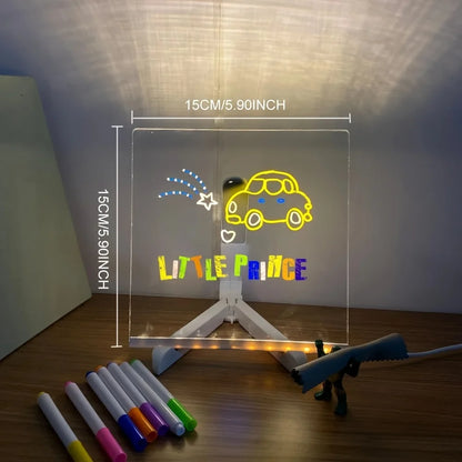 Colorful LED Acrylic Writing & Doodle Board (USB Erasable Light Pad)