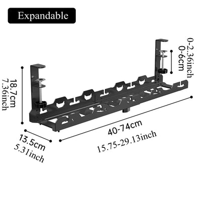 Under Desk Cable Management Tray Metal Wire Organizer
