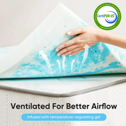 Cooling Gel Memory Foam Mattress Topper