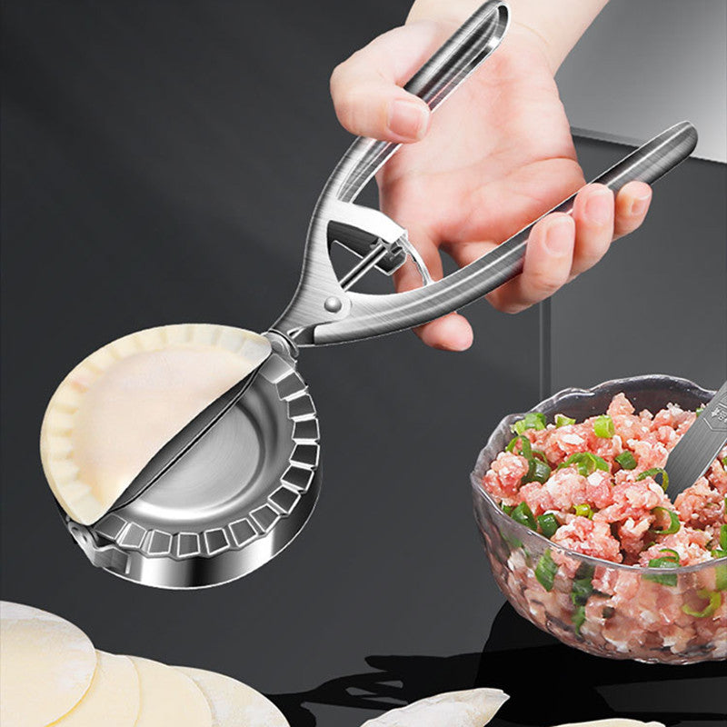 Stainless Steel Dumpling Mold & Press (Manual Kitchen Tool)