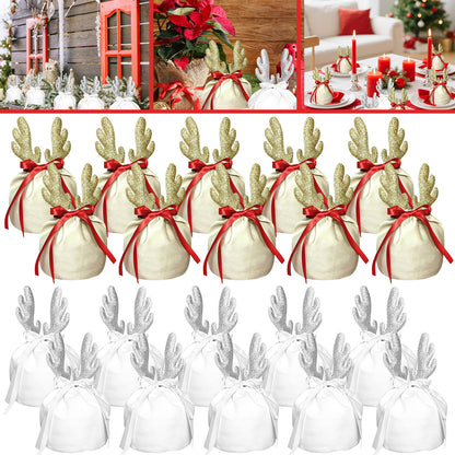 5 Pcs Christmas Antler Gift Bags