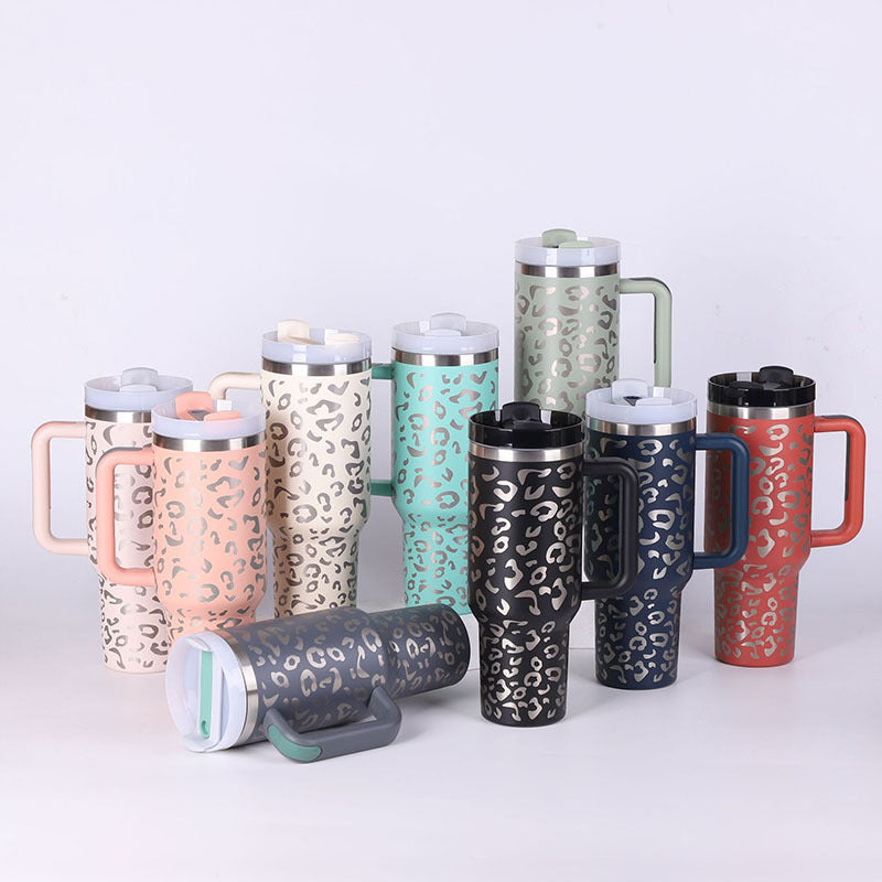 40oz Insulated Tumbler – Lid, Handle, Straw, Perfect Gift