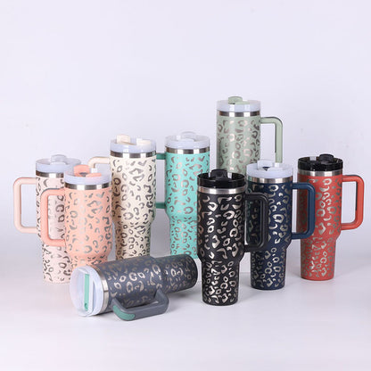 40oz Insulated Tumbler – Lid, Handle, Straw, Perfect Gift