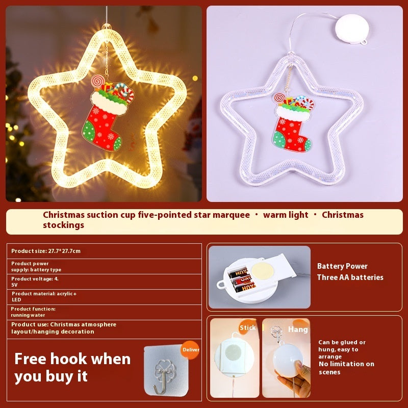 Christmas Pendant Light – LED Star Hanging Decor