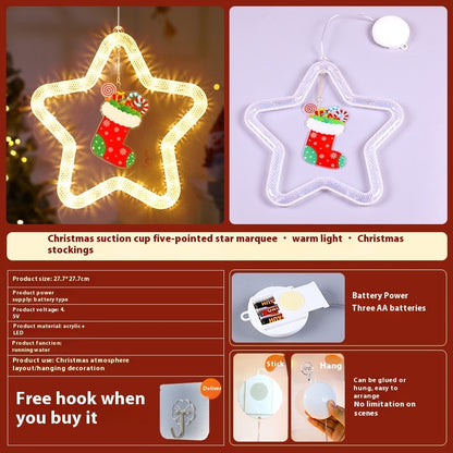 Christmas Pendant Light – LED Star Hanging Decor